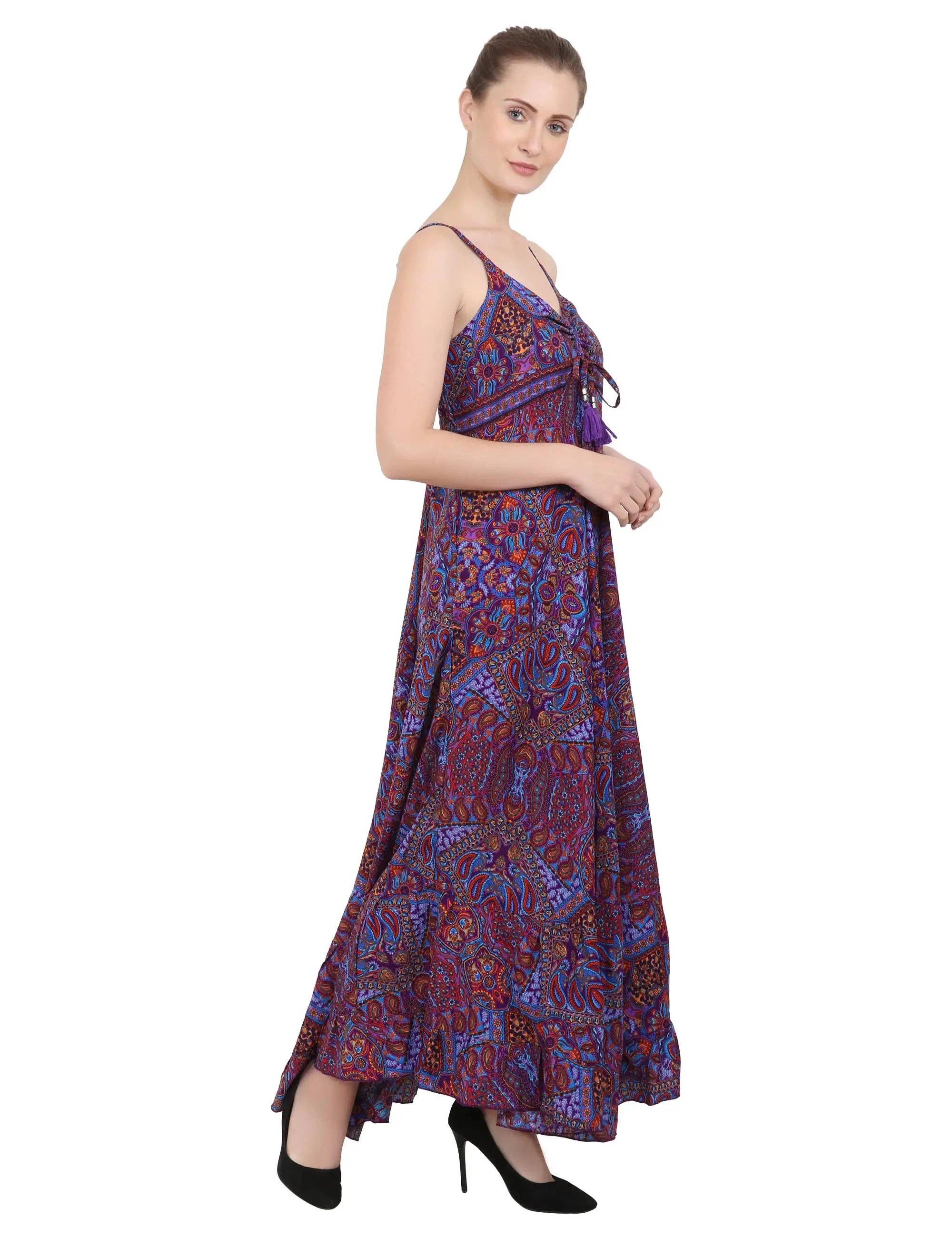 Miss Lavish London – wholesale Dress – Women's – Women Casual Boho Style Maxi Dresses in Two Sizes (P82)2