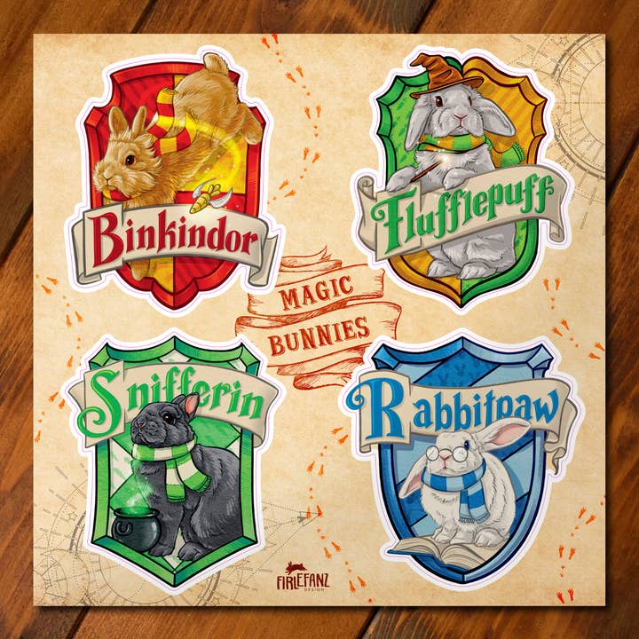 Foglio adesivo «Coniglietti incantevoli» per la vendita all'ingrosso da parte di Firlefanz Design