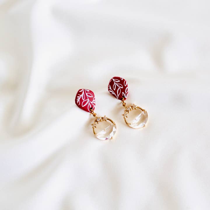 Holiday clay earrings | Christmas clay earring | red earring for wholesale by PERNAZ JEWEL