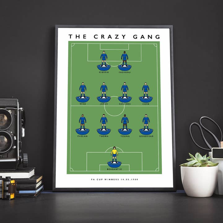 Matthew J I Wood Design & Illustration – wholesale Poster – Wimbledon Crazy Gang Poster