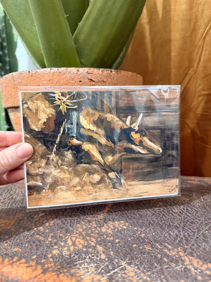 Print of Bull Ride Rodeo Painting | 5x7, 8x10 or 11x17 for wholesale by You're Golden Co.