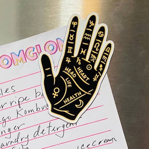 Palm Reading Die Cut Magnet for wholesale by THE FOUND