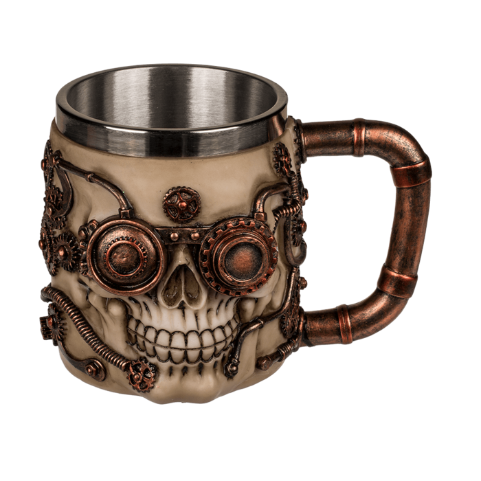 Out of the blue KG - Wholesale Coffee Mug - Polyresin beer mug with stainless steel insert,1