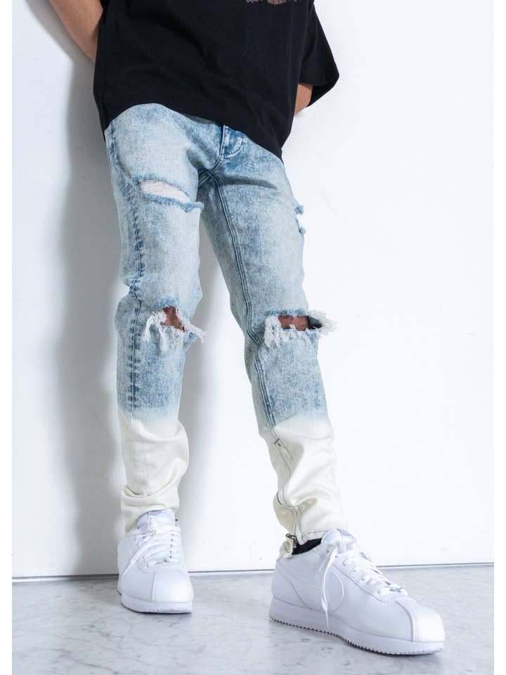 Robink - Wholesale Jeans - Men's - Konus Men's Acid Washed Jean in Blue