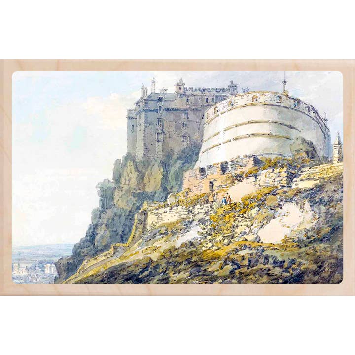 THE WOODEN POSTCARD COMPANY - Wholesale Postcard - SCOTLAND EDINBURGH CASTLE wooden postcard, wooden magnet