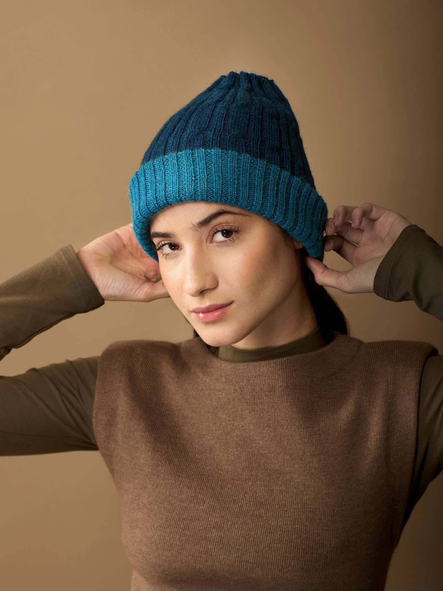 WUAMAN - Alpaca - Wholesale Beanie - Women's - Reversible Baby Alpaca Beanie | Unisex Hat | Cable Knit4