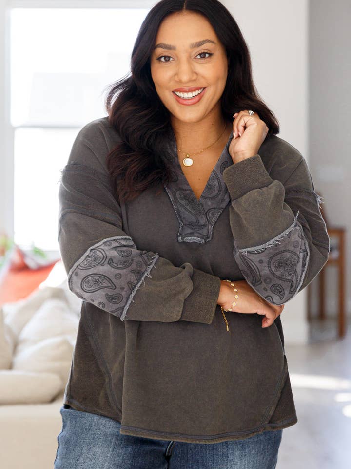 Moonstone Mineral Wash tröja för wholesale av Bella Nova Style Co