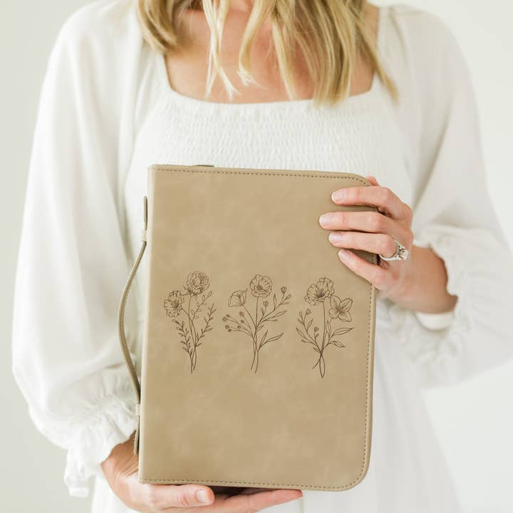 Ever, AJ - Wholesale Bible Cover - Bible Cover, Vegan Leather Bible Case, Trio Floral1