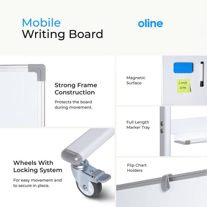 Oline – wholesale Whiteboard/dry-erase board – Mobile Whiteboard - 48"x36"2