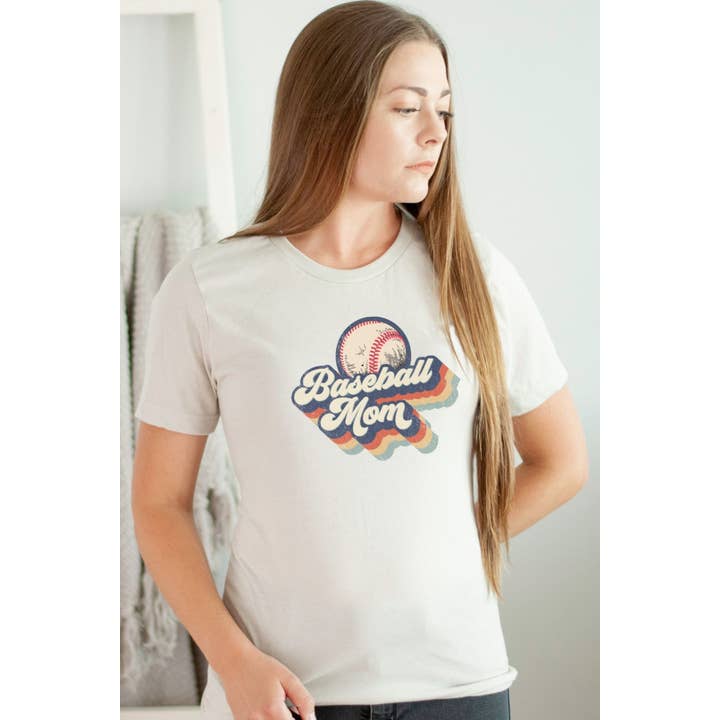 Baseball-Mama-Grafik-T-Shirt für den Großhandel von Bella Me