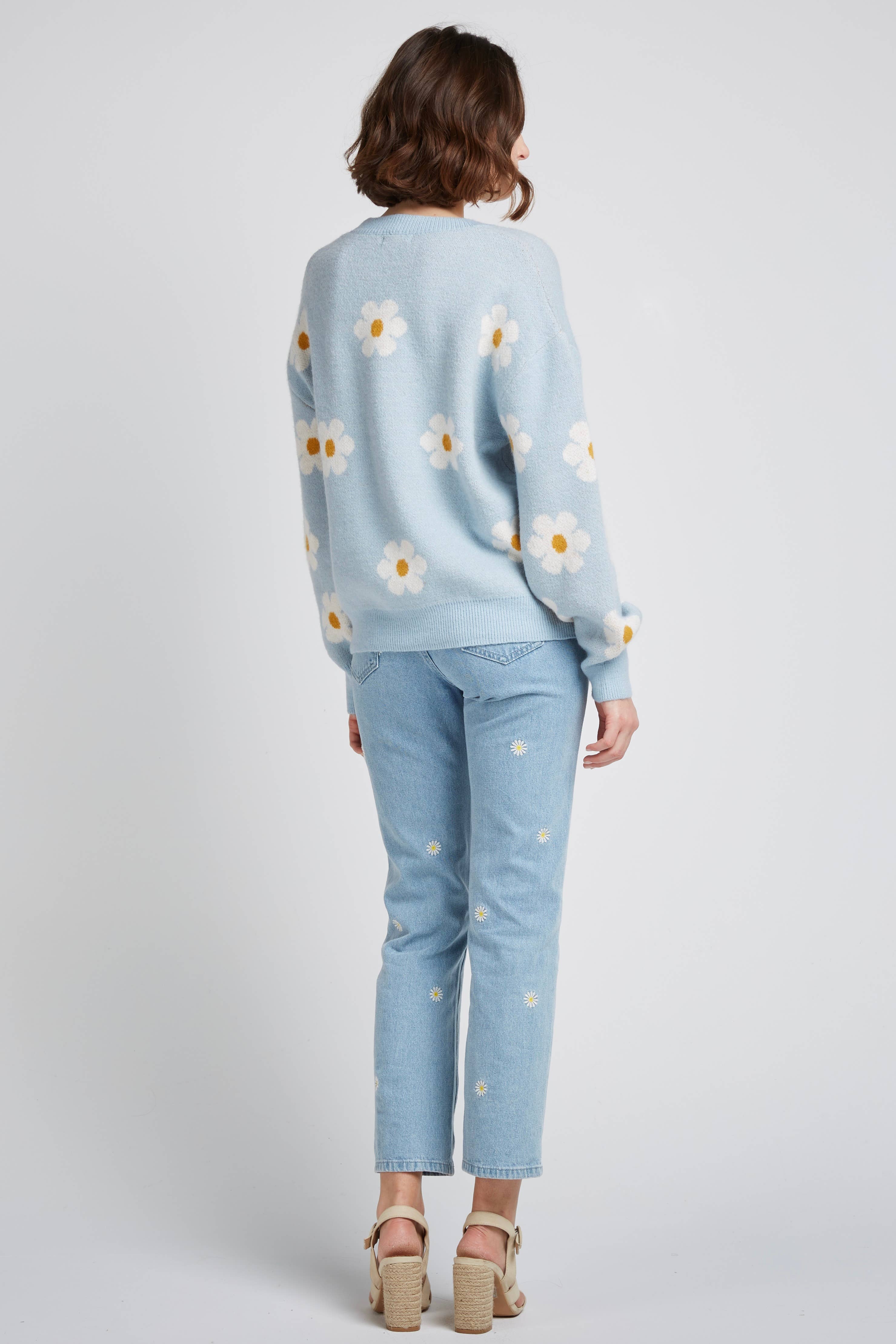 Andy & Lucy - Wholesale Jeans - Women's - BIRKIN - Jeans with embroidered daisies7