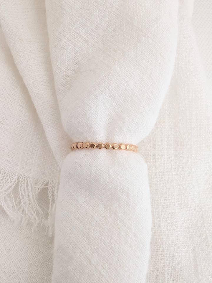 Dot "Grit" Stacking Ring for wholesale by From The Sea & Me