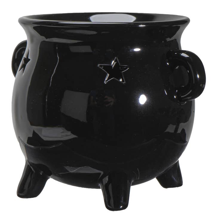 Pacific Trading - Wholesale Oil warmer - Shiny Black Cauldron Oil Burner3