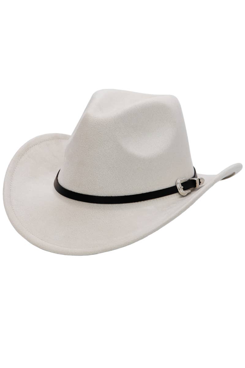 Cap Zone – Engroshandel Cowboyhat - Unisex – Western spænde bælte imiteret nubuck ruskind cowboyhat0