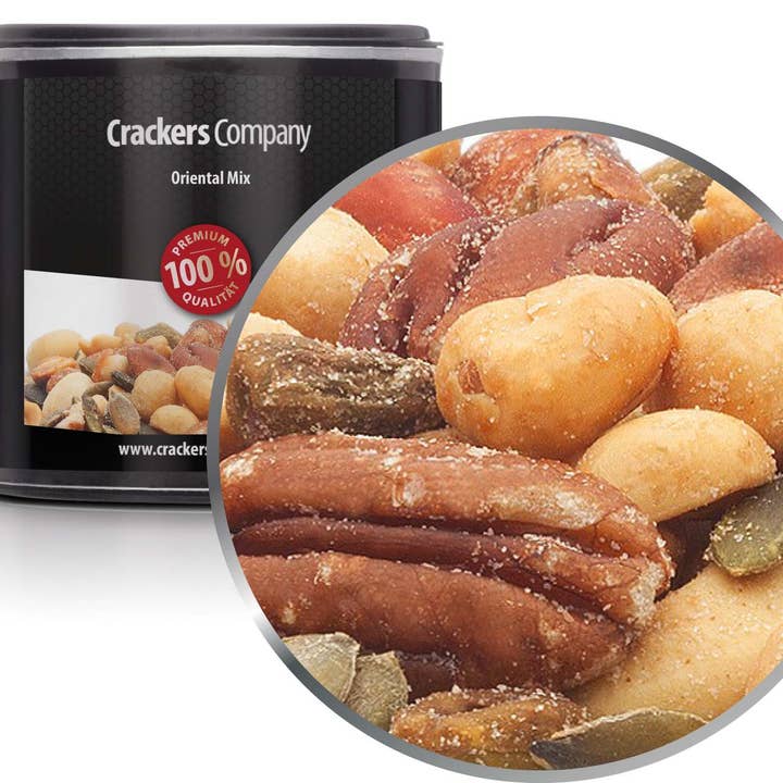 PU mix orientale con 36 pezzi. e contenuto di 90 g per pz. per la vendita all'ingrosso da parte di CrackersCompany