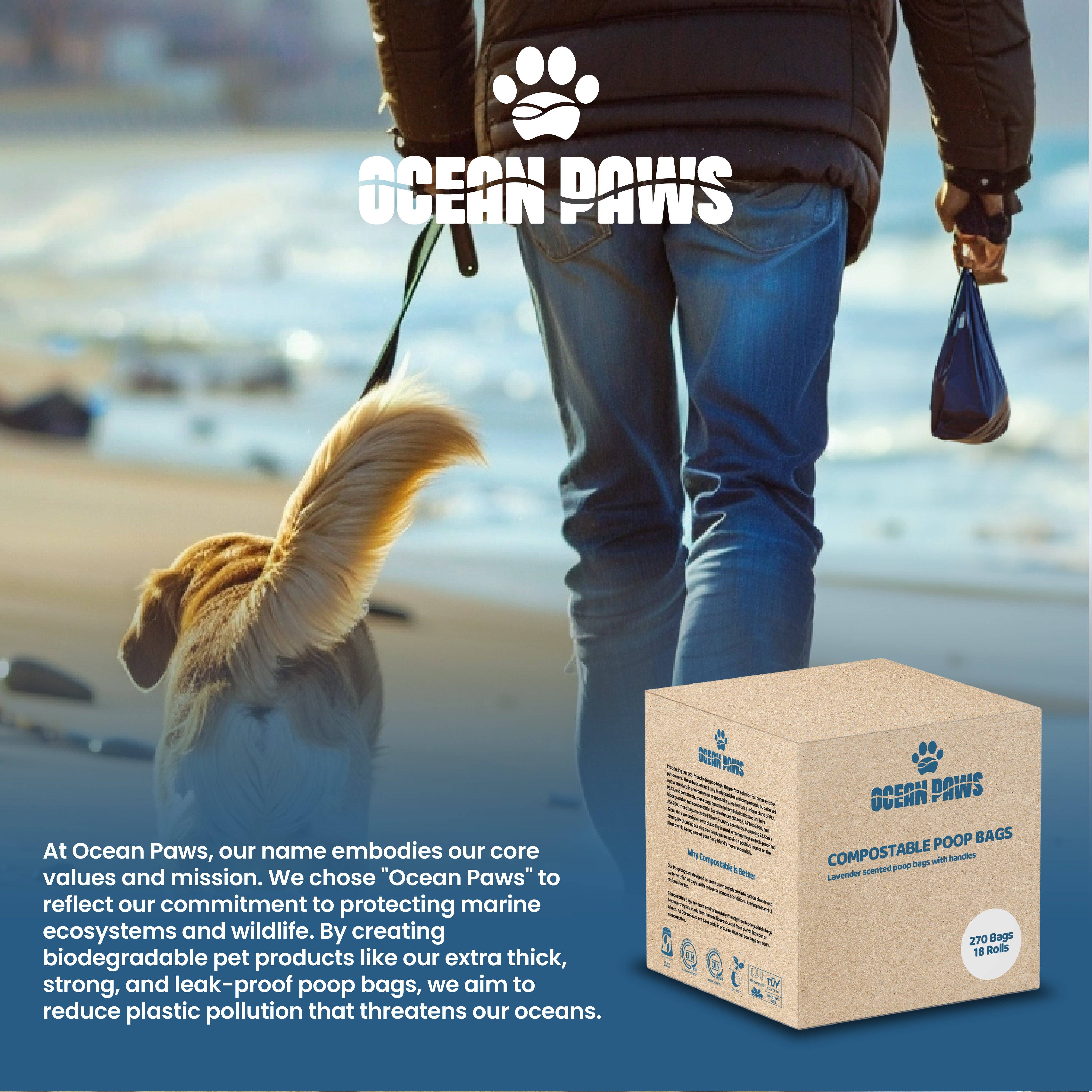 OurPetsLife - Wholesale Pet Poop Bag - Compostable Dog Poo Bags 18 rolls (270 bags)5