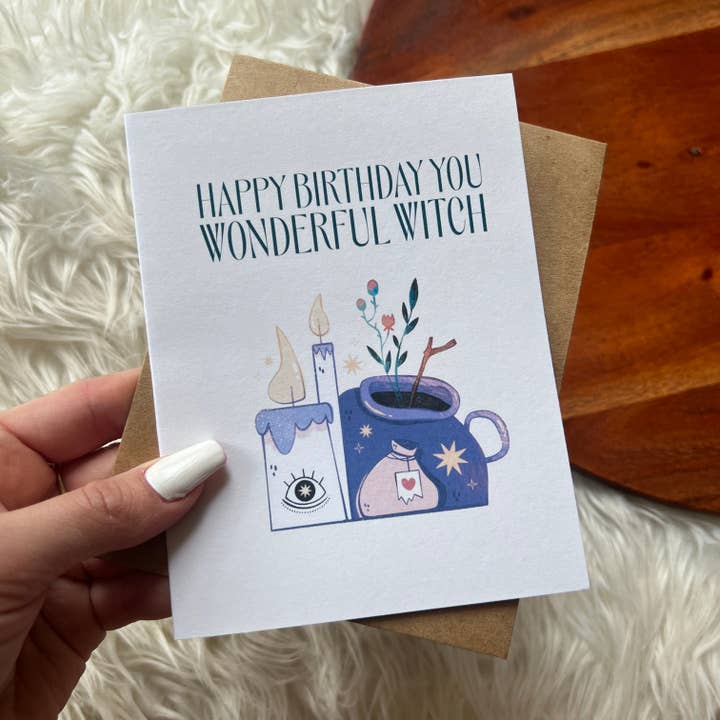 Big Moods - Wholesale Birthday Card - "Happy Birthday You Wonderful Witch" Birthday Card