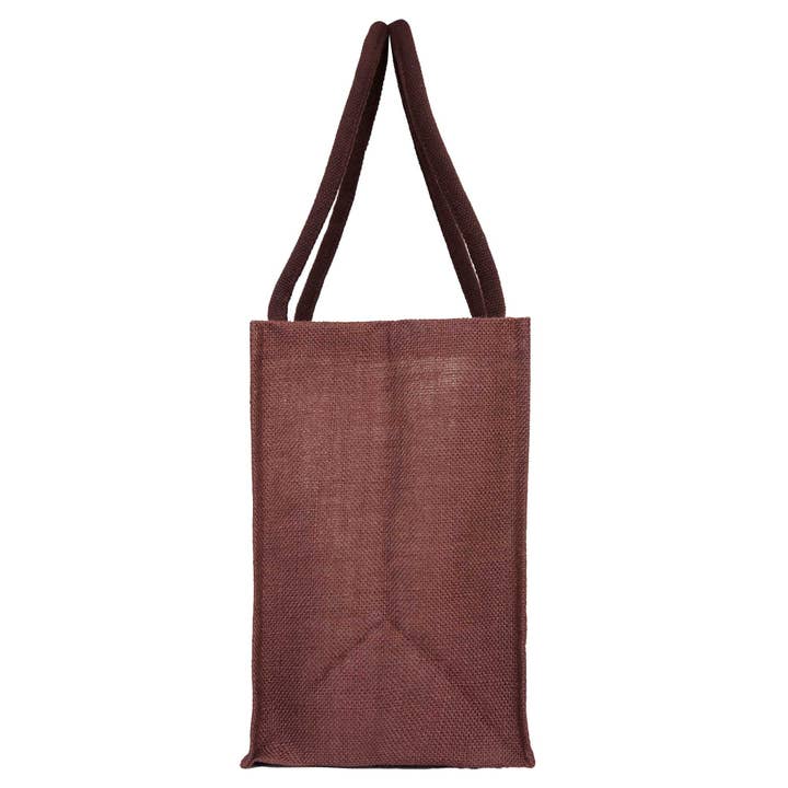 ecojutebags – wholesale Bärkasse - Unisex – 4 Juteväskor – Mörkröd, Rosa, Grön & Orange – 16x12x8