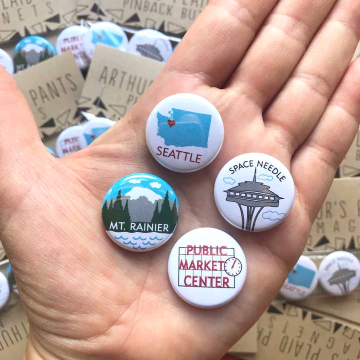 Seattle magnets for wholesale by Arthur's Plaid Pants