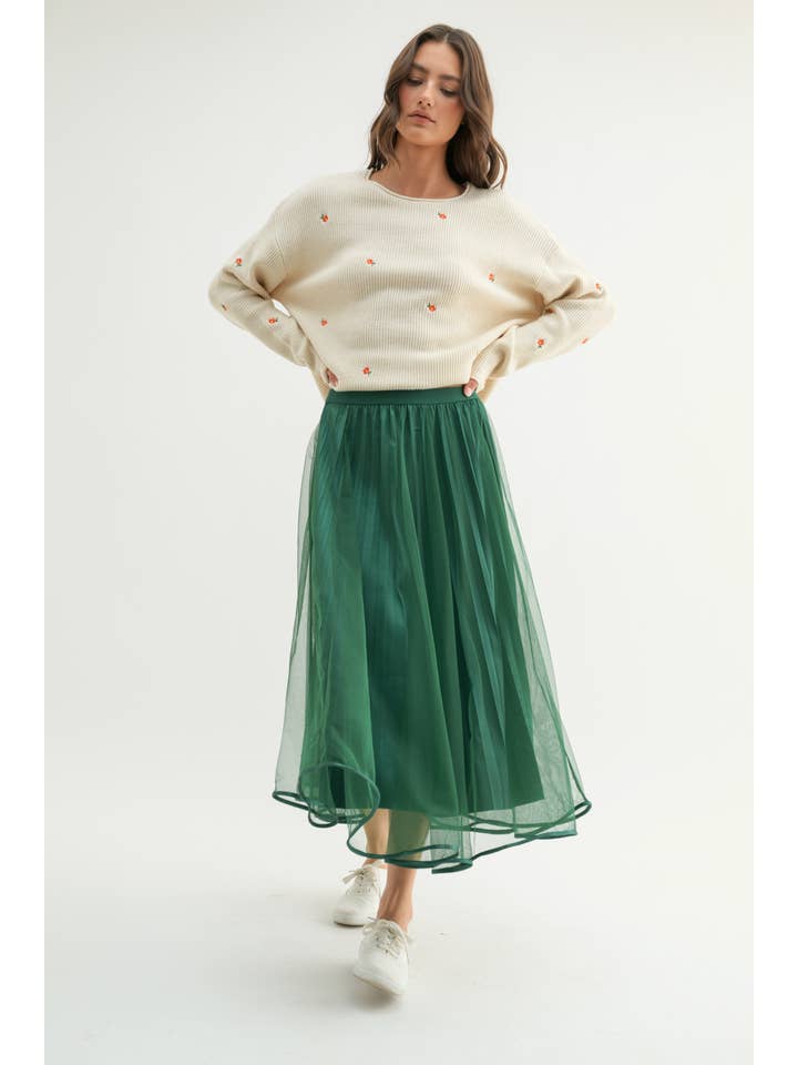 Wishlist Apparel - Wholesale Skirt - Women's - TULLE MIDI SKIRT / WL24-9568