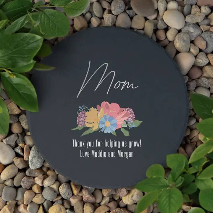 Weddingstar Inc. - Wholesale Outdoor ornament/decor - Round Black Slate Garden Stone - Wildflower