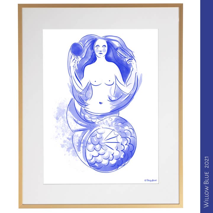 Sirena azul sauce para venta al por mayor de The Fine Artist