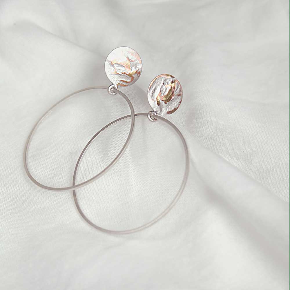 Sergio Engel jewellery - Wholesale Stud/Post Earrings - Pura Recycled 04 Creole Plug Earring in Matt/Gloss Look7