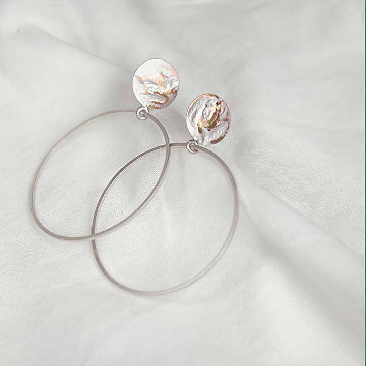 Sergio Engel jewellery - Wholesale Stud/Post Earrings - Pura Recycled 04 Creole Plug Earring in Matt/Gloss Look7