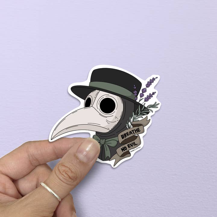 Autocollant "Docteur de la peste - Ne respire aucun mal" pour la vente par DoodleWitch