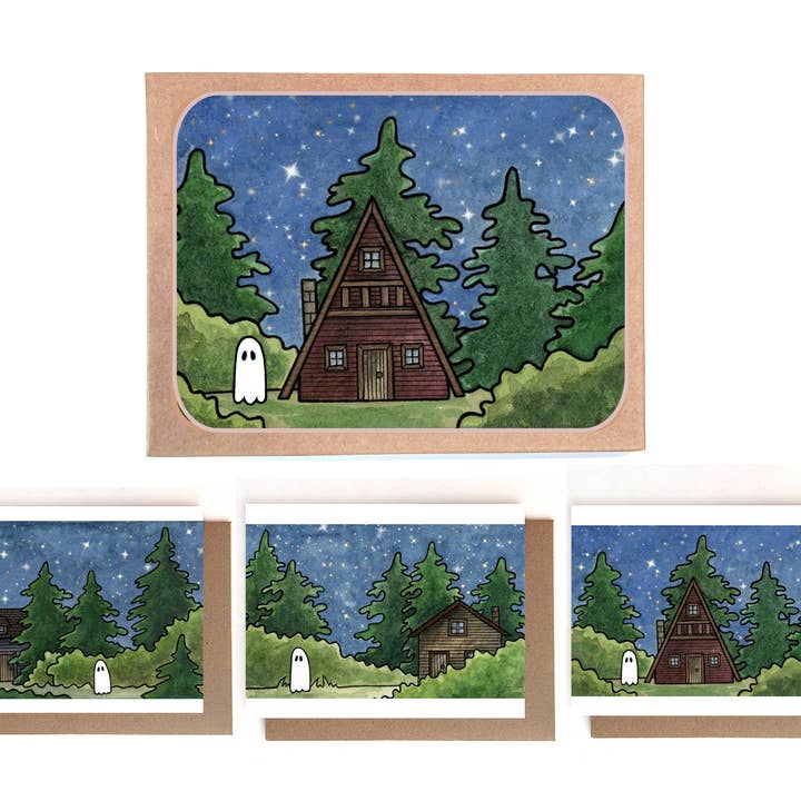 Midnight Ghosts Variety Pack Card Set of 6 for wholesale by E R Kess Designs