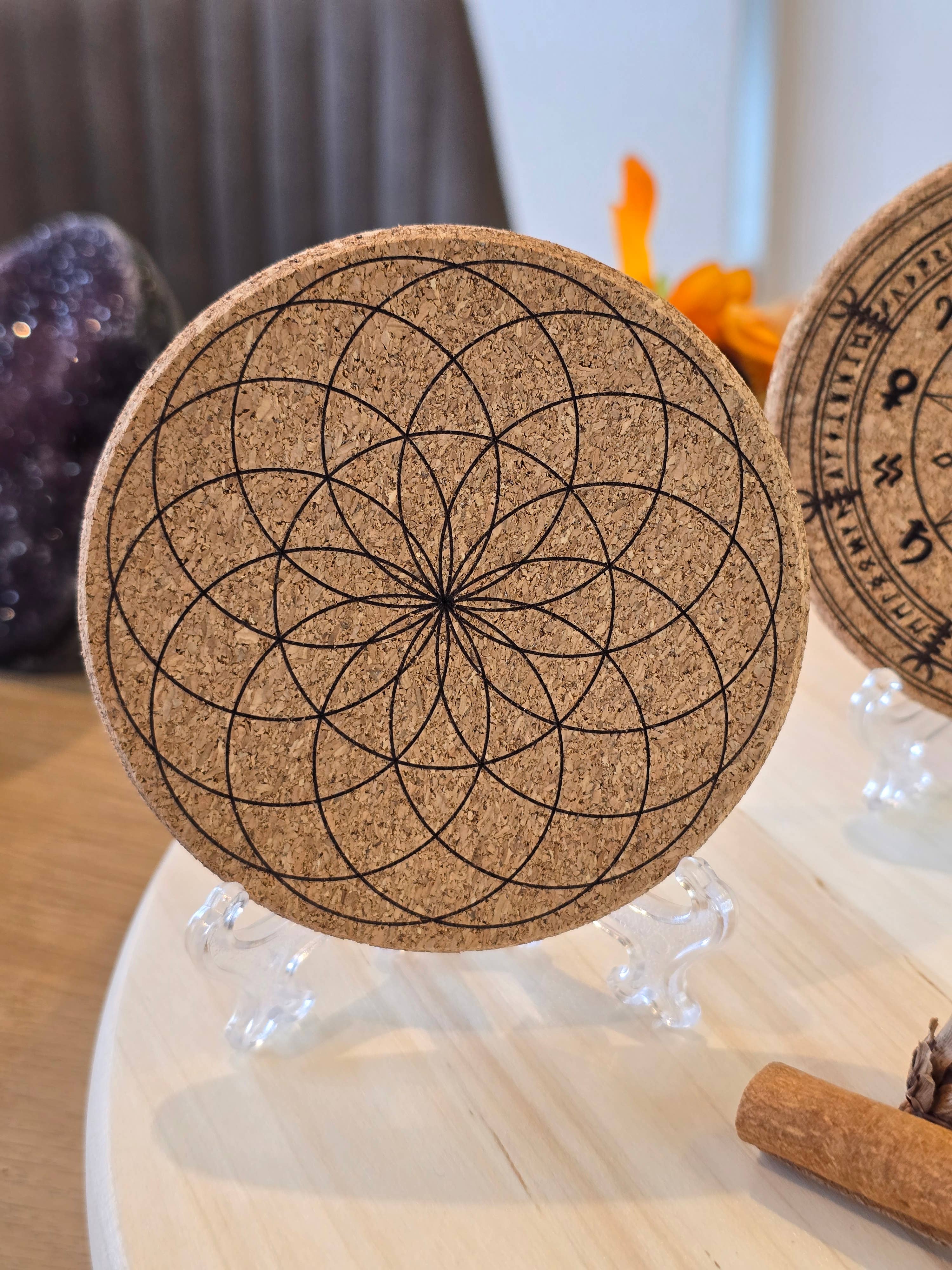 Crystal Cove Minerals – wholesale Crystal grid – Small Crystal Grid Cork Boards0