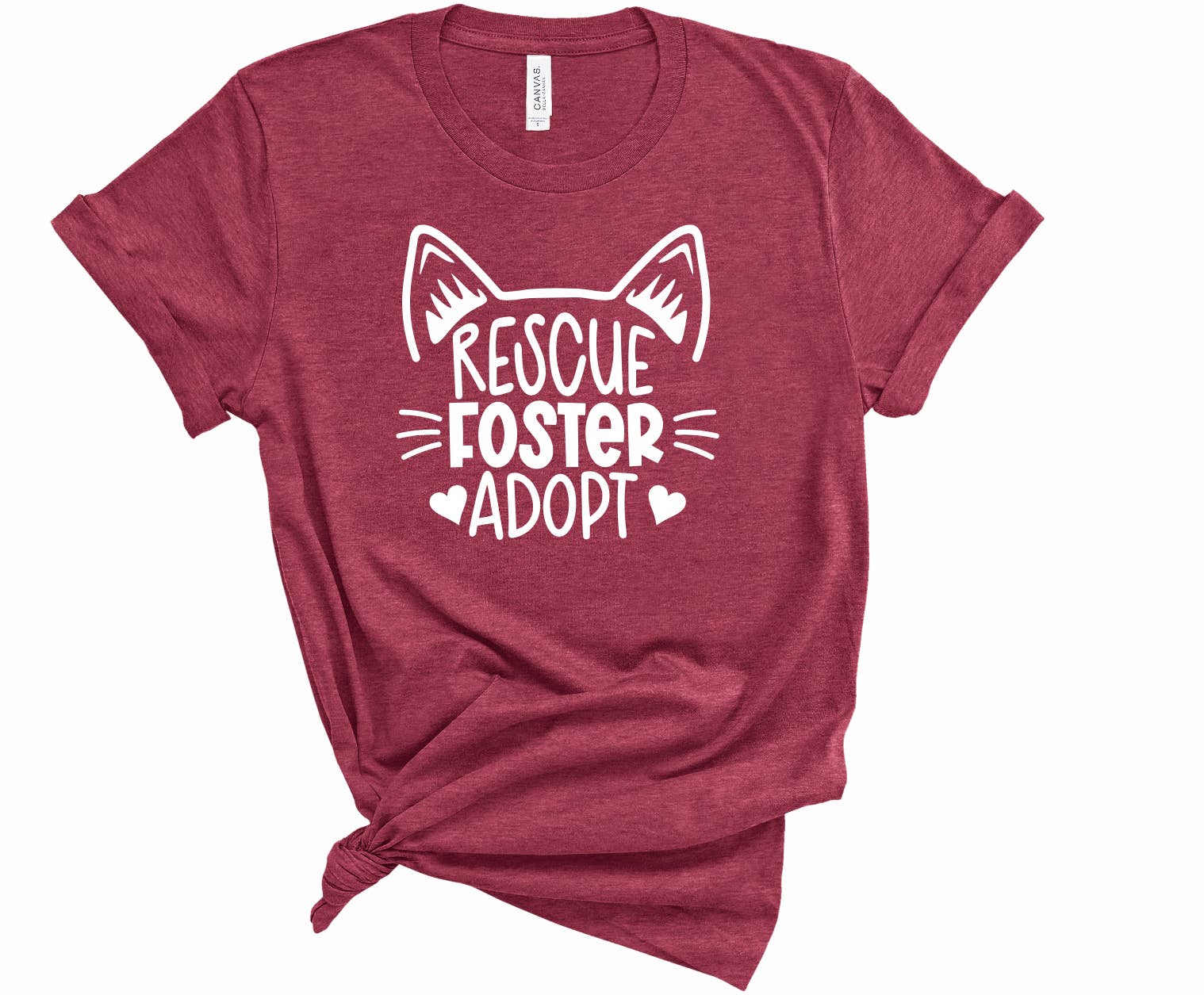 Woofingtons & Company - Wholesale Screen Printed T-Shirt - Women's - Rescue, Foster, Adopt Teeshirt - Pet Lovers Cute T-shirts0