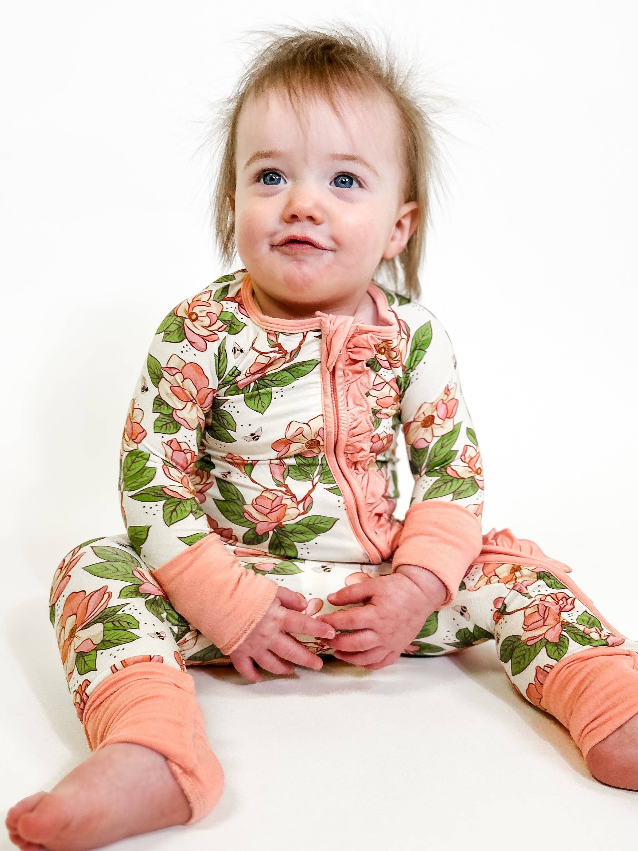 Goosies - Wholesale Sleepsuit - Baby - Magnolias - Zip Convertible Pajamas 1