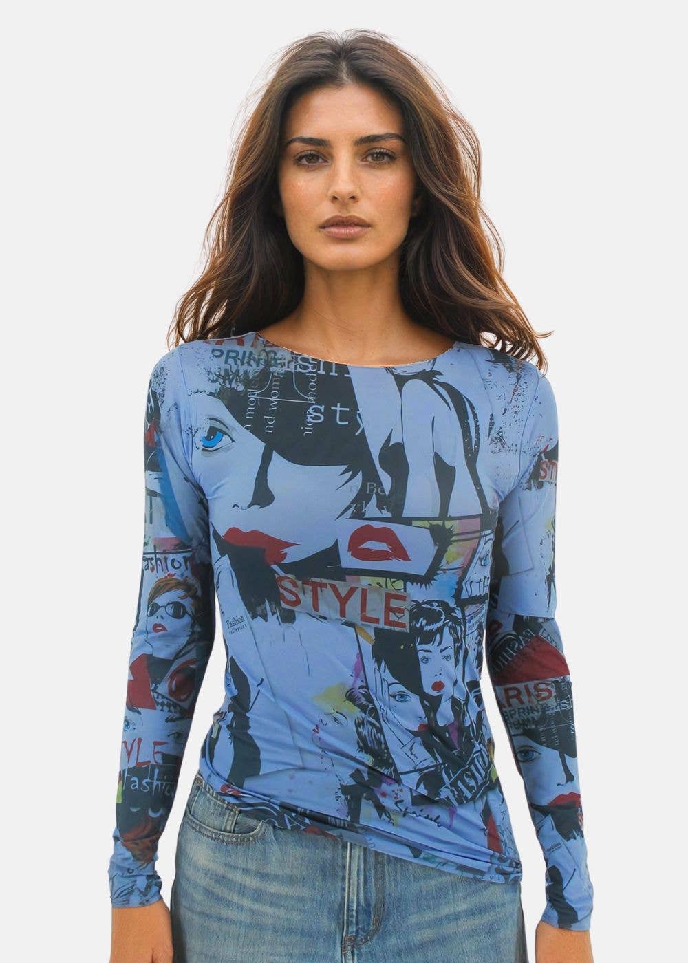 AMB Designs - Wholesale T-Shirt - Women's - In Vogue Second Skin Raw Edge Top0