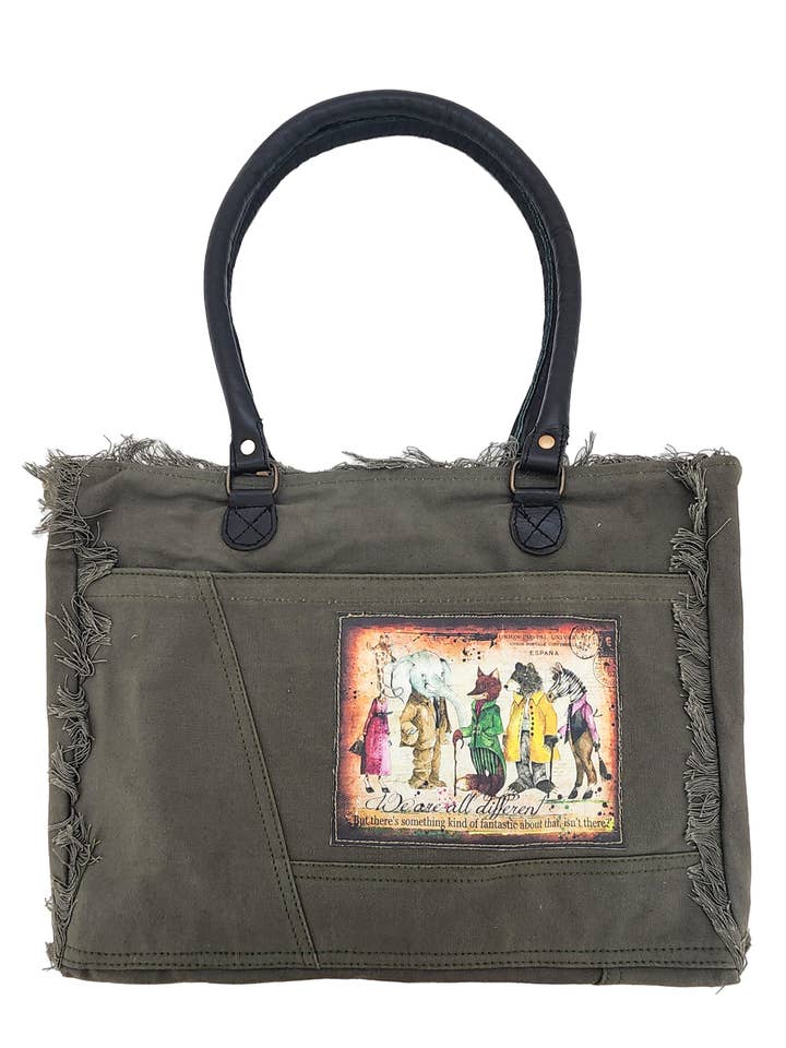 We Are All Different Canvas Tote for wholesale by Vintage Addiction