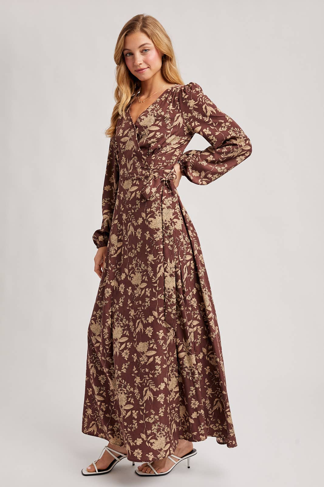 Bluivy - Wholesale Dress - Women's - FLORAL PRINT WRAP MAXI DRESS14