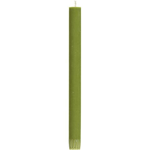 British Colour Standard North America - Wholesale Tapered Candle/Candlestick - BRITISH COLOUR STANDARD - 25cm / 10'' H Olive Eco Dinner Candles, Gift Box of 64