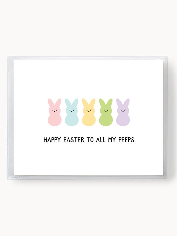 Tarjeta Happy Easter to All My Peeps | Caja de 6 para venta al por mayor de Tickle Me Lavender