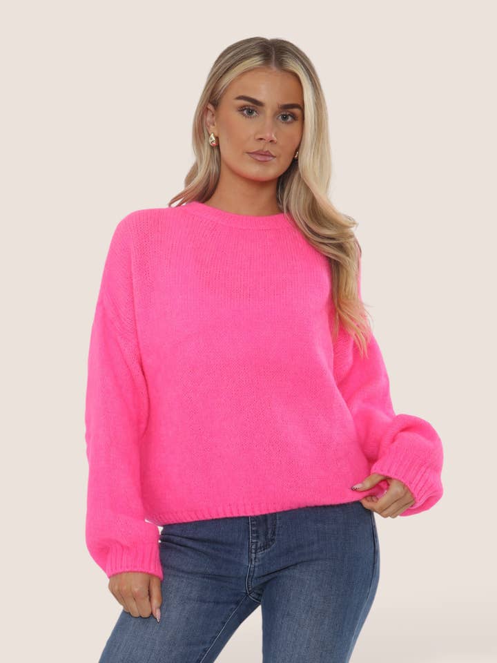 Mohair Balloon Sleeve Jumper for wholesale by Terminal 1 Clothing