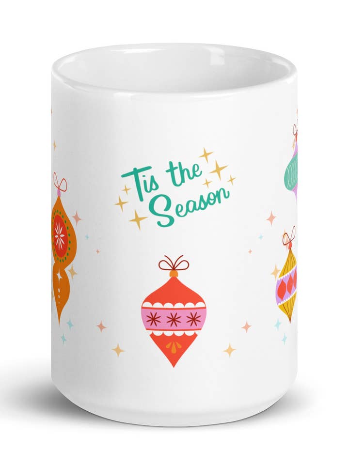 Mod Ornaments 15 Oz Mug for wholesale by Golly Gee Press