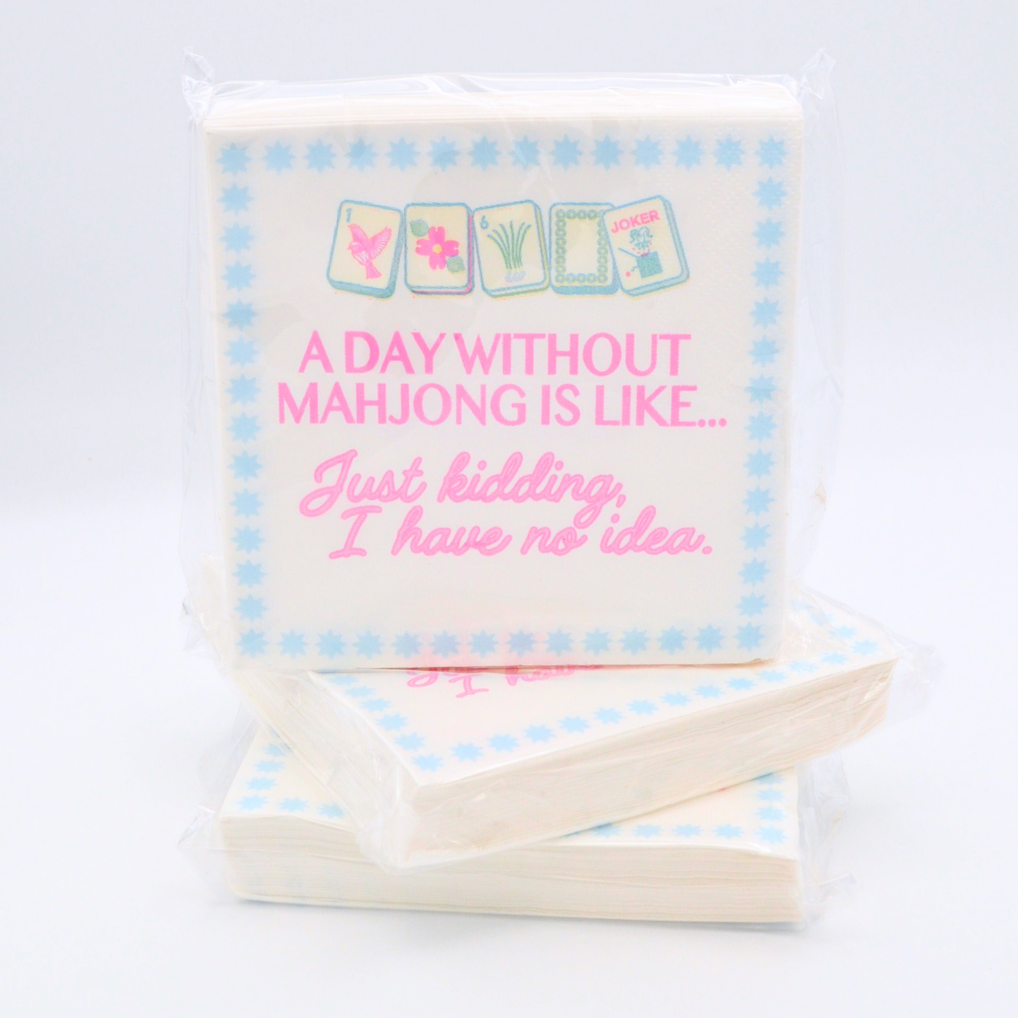 Middle & Main Mahjong - Wholesale Disposable Napkin - "Day Without Mahjong" Cocktail Napkins4