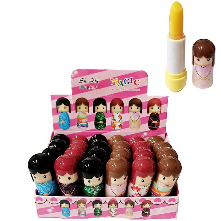 Diacly - Wholesale Lip Balm - 24 PC Lipstick Shape Girls Moisturizing Shine Lip Balm