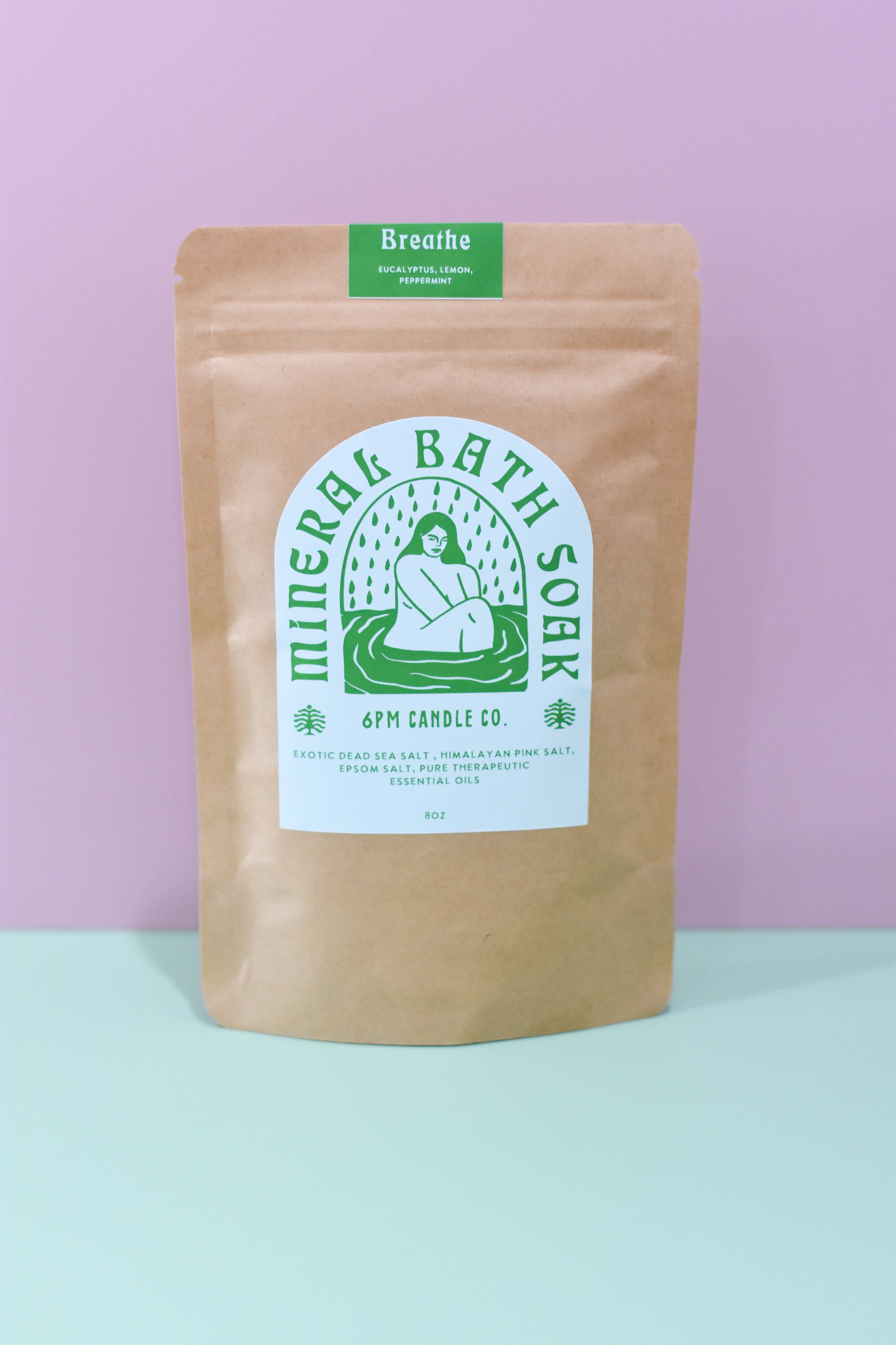 6pm Candle Co. - Wholesale Bath Soak/Milk - Breath Mineral Bath Soak0