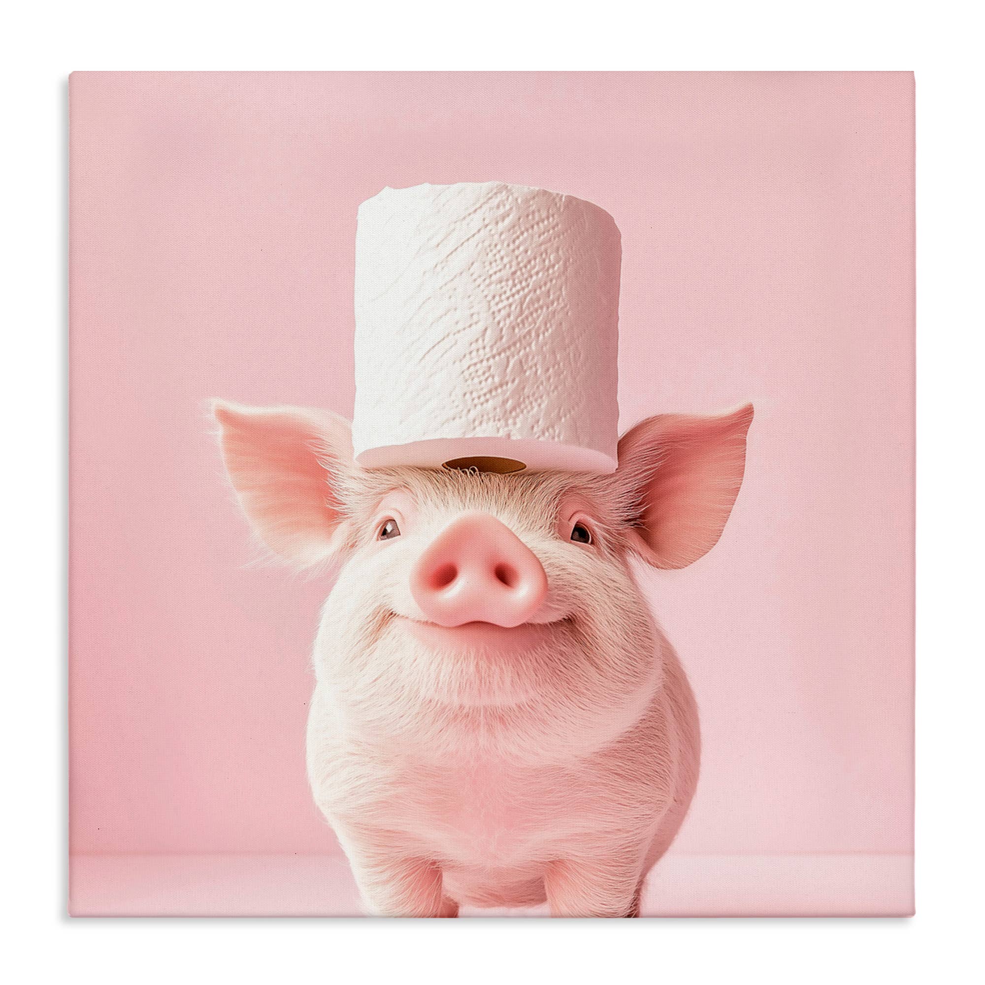 Stupell Industries - Wholesale Wall Sign - Silly Piggy Pink Toilet Paper - Unframed Wall Art8
