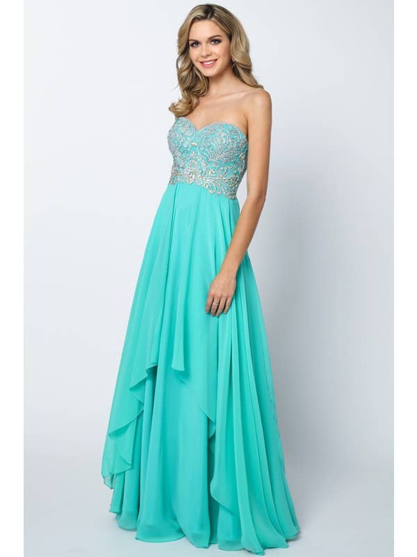 Schulterfreies Abendkleid mit herzförmigem Ausschnitt und Perlenverzierung für den Großhandel von Juliet