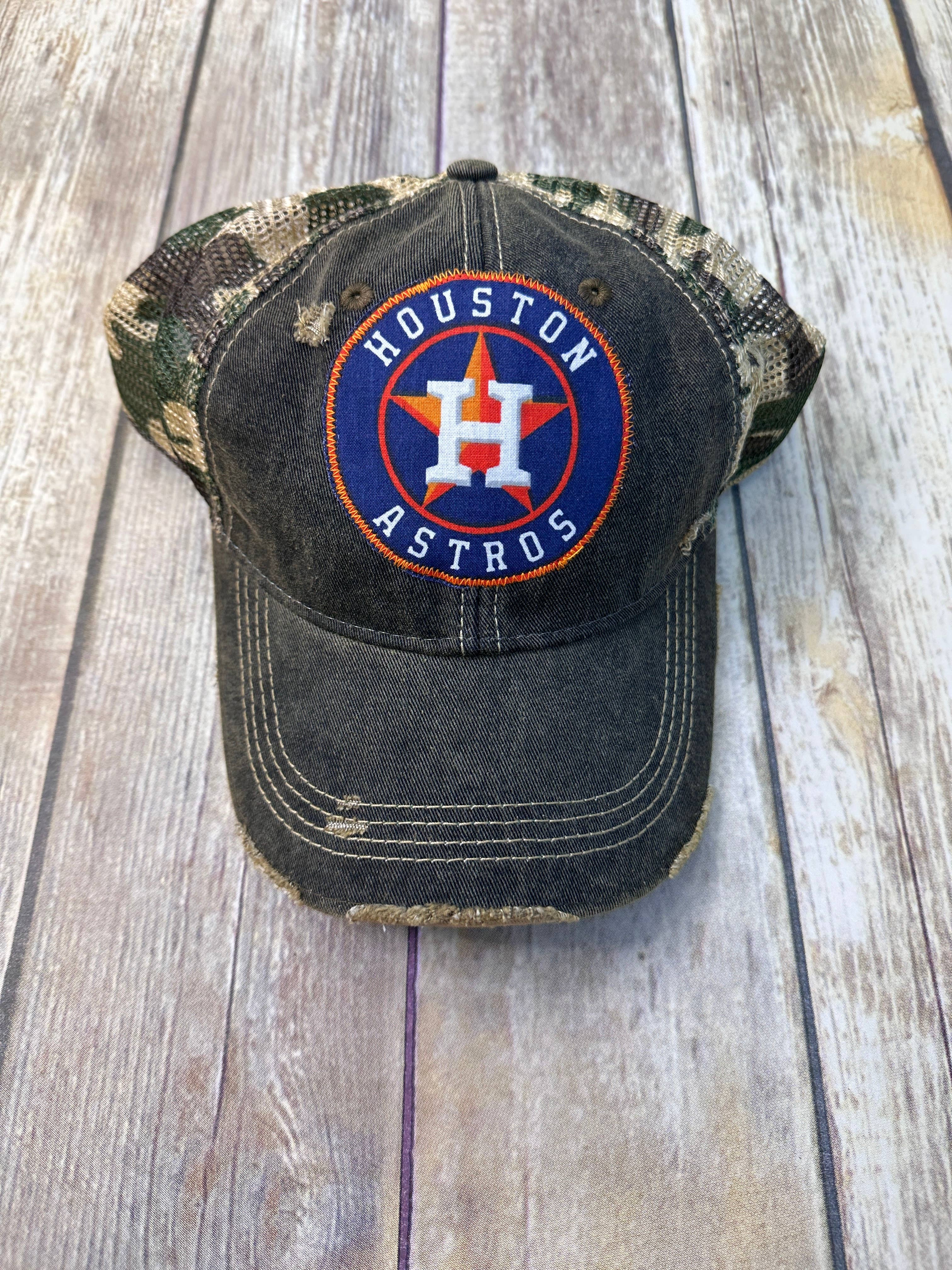 Sweet Texas Treasures - Wholesale Trucker Hat - Unisex - Houston Baseball Circle Dirty Trucker Hat [All Colors]3