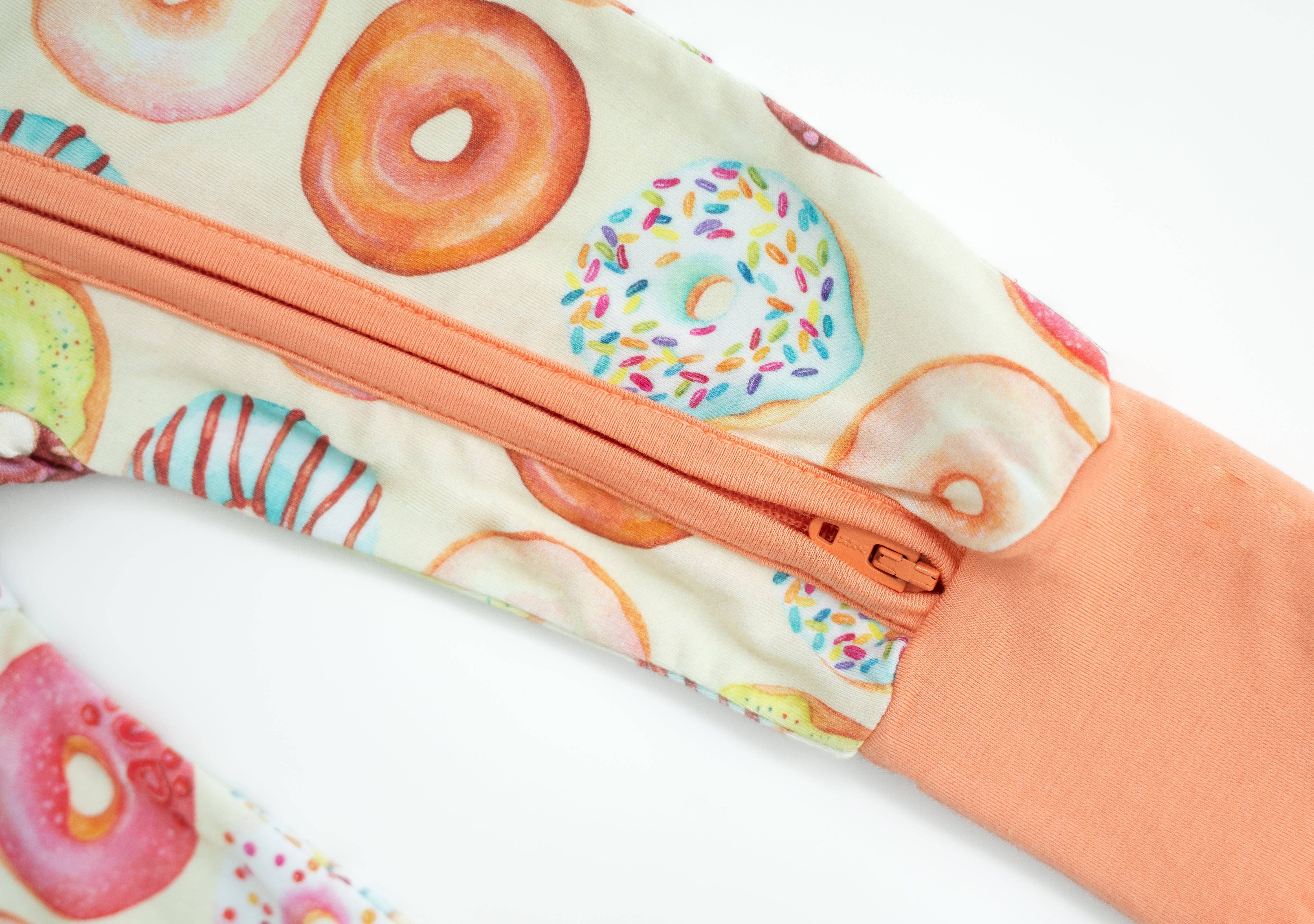 HUGGA BABIES - Wholesale Sleepsuit - Baby - Donut Mind If I Do Bamboo Zipper Lounger2