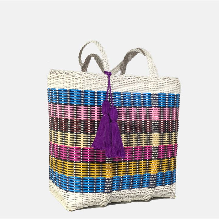 ixöq - Wholesale Tote Bag - Women's - Ixoq Cesta Tote Large ~ Multi Striped ~ Unlined