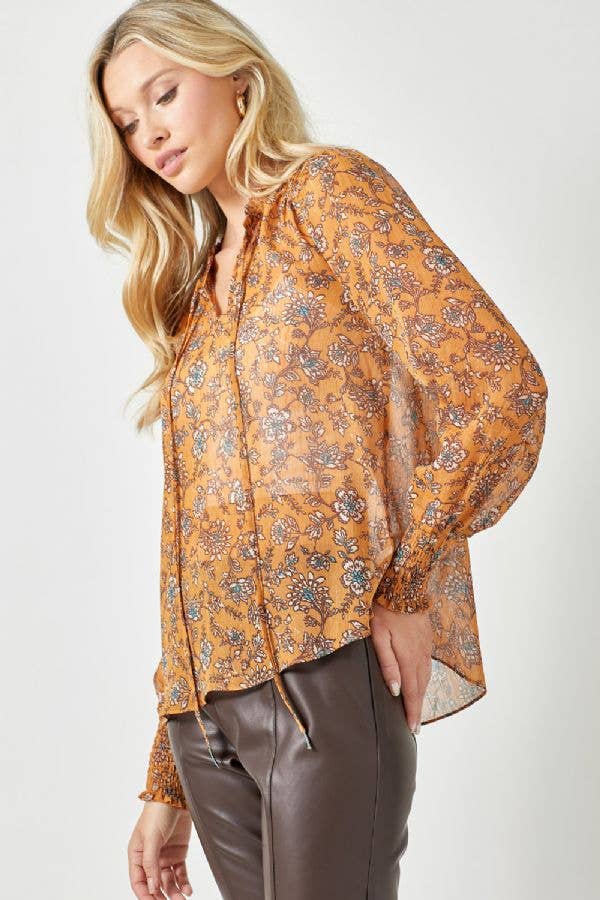 Mystree - Wholesale Blouse - Women's - 60412 Smocked Lurex Chiffon Blouse7