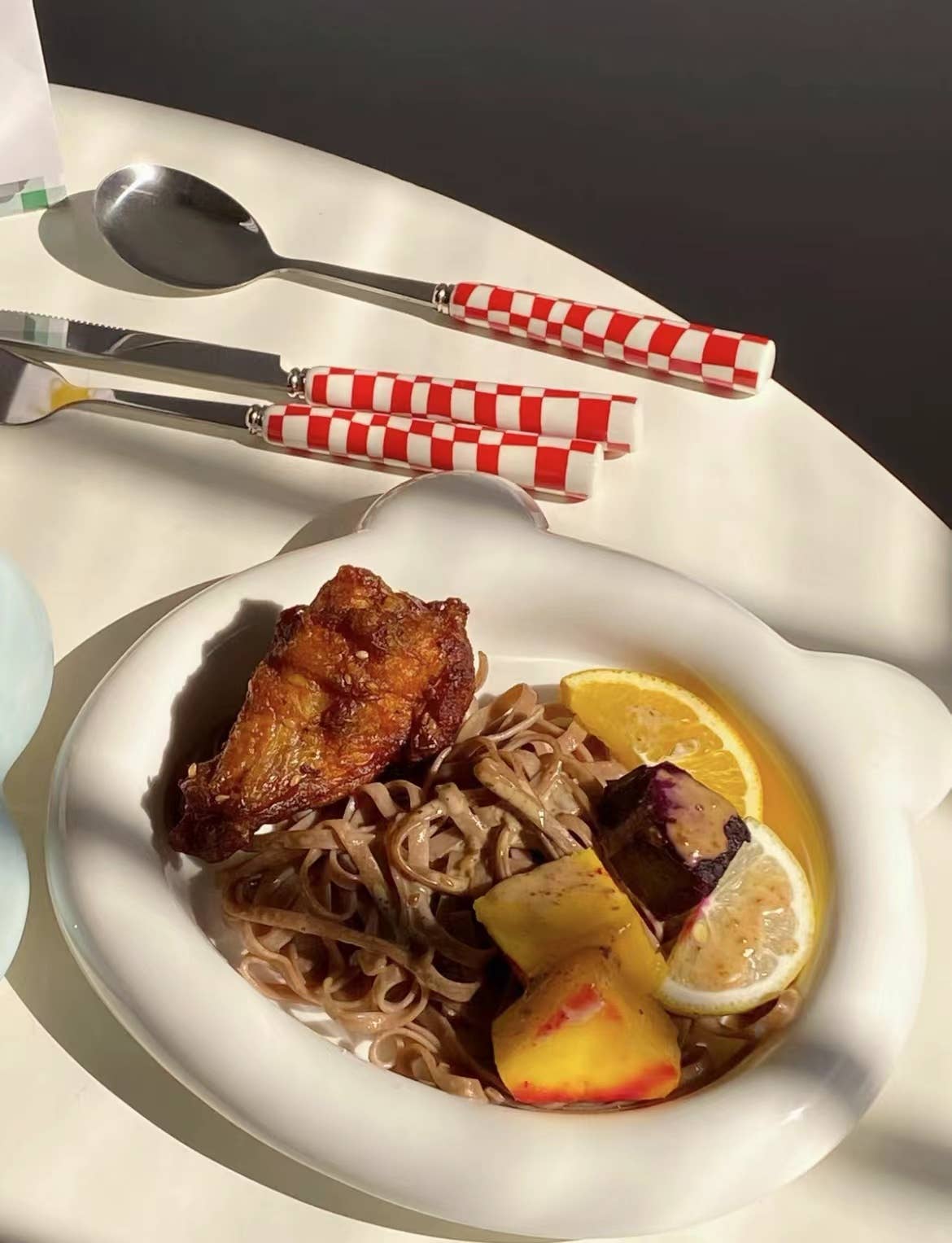 INSPECIAL HOME - Wholesale Flatware Set - Set Of 6 Pcs Modern Checkered Flatware Cutlery Silverware12